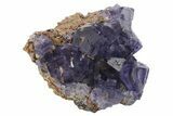 Purple Cubic Fluorite Crystal Cluster - Cave-In-Rock, Illinois #228246-1